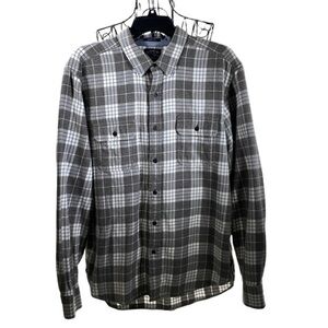 Lucky Brand | Grey Checkered Flannel Shirt